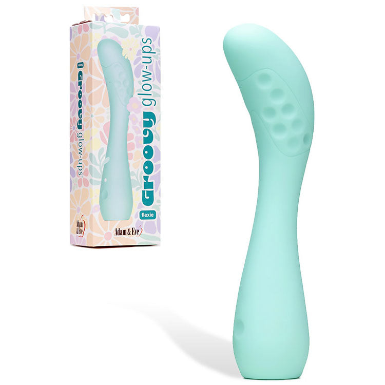 Adam & Eve GROOVY GLOW-UPS Flexie - Blue 19 cm G-Spot Vibrator