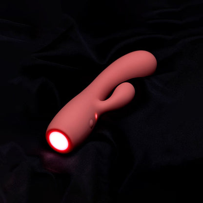 Adam & Eve GROOVY GLOW-UPS Curvie - Pink 17.8 cm Rabbit Vibrator