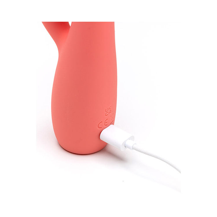 Adam & Eve GROOVY GLOW-UPS Curvie - Pink 17.8 cm Rabbit Vibrator