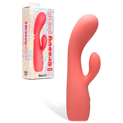 Adam & Eve GROOVY GLOW-UPS Curvie - Pink 17.8 cm Rabbit Vibrator