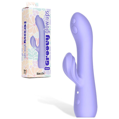 Adam & Eve GROOVY GLOW-UPS Wavie - Purple 16.5 cm Rabbit Vibrator