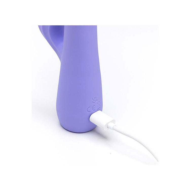 Adam & Eve GROOVY GLOW-UPS Wavie - Purple 16.5 cm Rabbit Vibrator