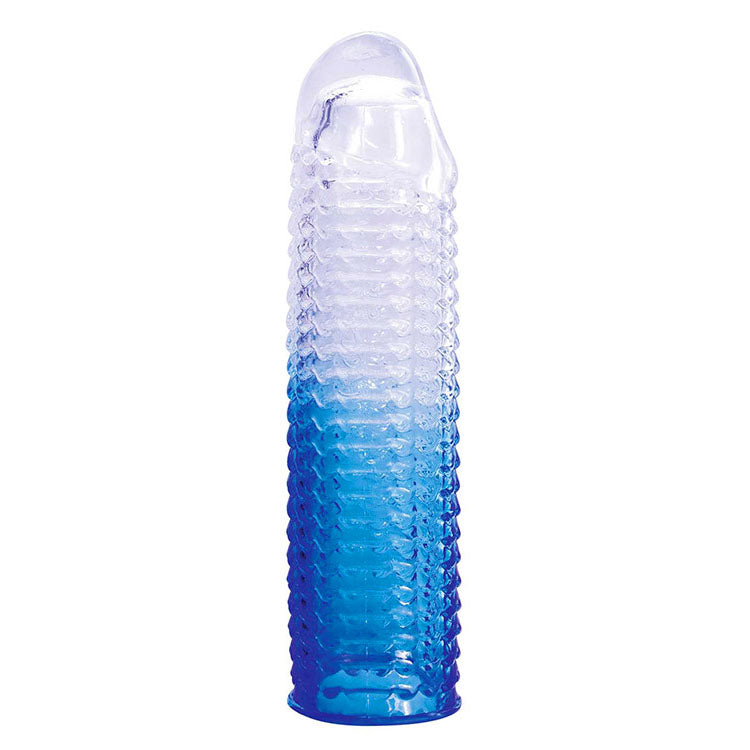 Adam & Eve SAPPHIRE Sleeve Set - Blue Clear Penis Sleeve Set of 4