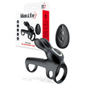 Adam & Eve WILD HARE - Black USB Rechargeable Vibrating Penis Cage with Wireless Remote