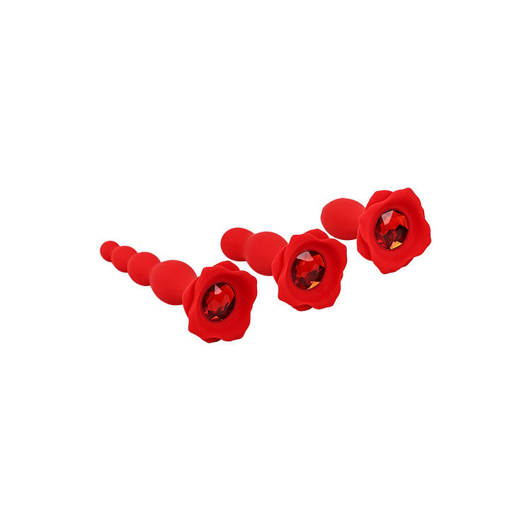 Adam & Eve BOOTY BOUQUET. Full view of the red product on a white background, wider framing.
