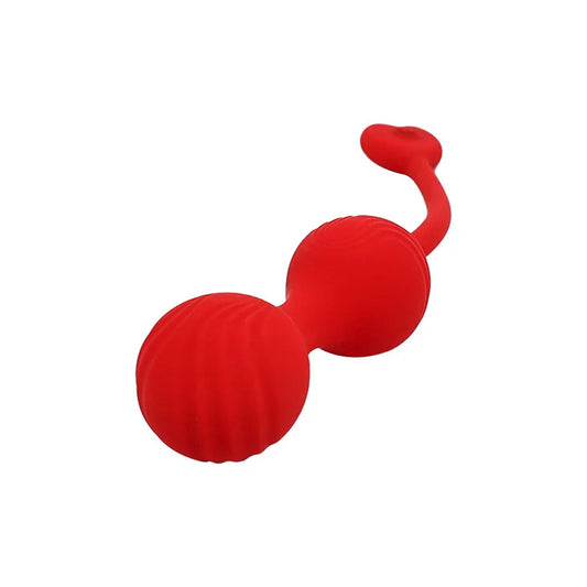 Adam & Eve SWEETHEART Kegel Trainer - Red Vibrating Kegel Balls
