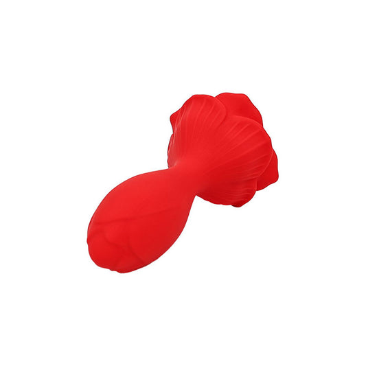 Adam & Eve THE ROSEBUD - Red 10.2 cm Vibrating Butt Plug