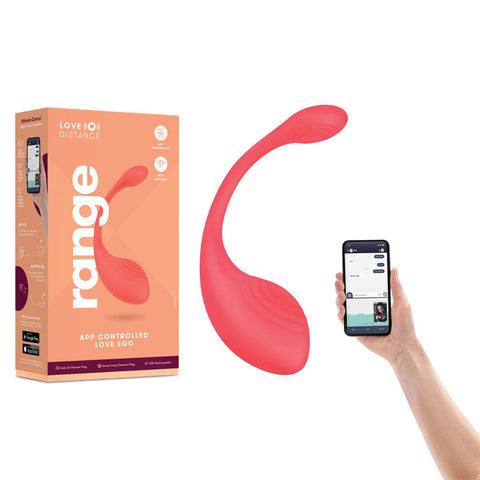 Love Distance RANGE - Coral Rechargeable Love Egg with App Contol - Image 1