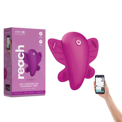 Love Distance REACH - Rose Rechargeable Strap-On Stimulator