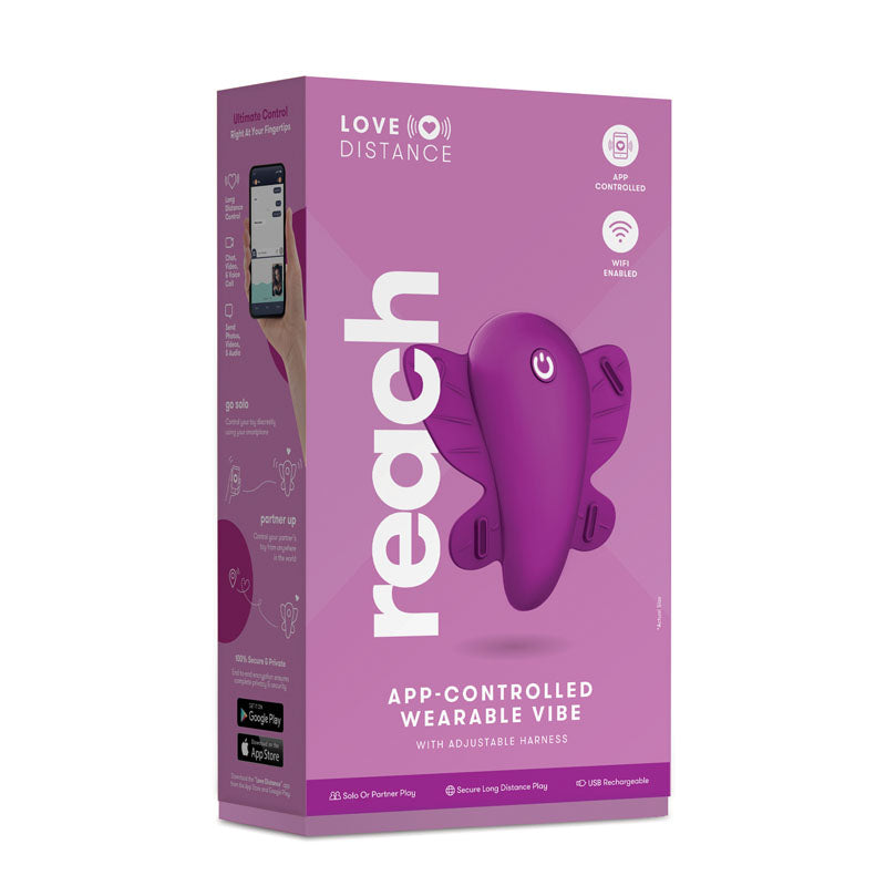 Love Distance REACH - Rose Rechargeable Strap-On Stimulator