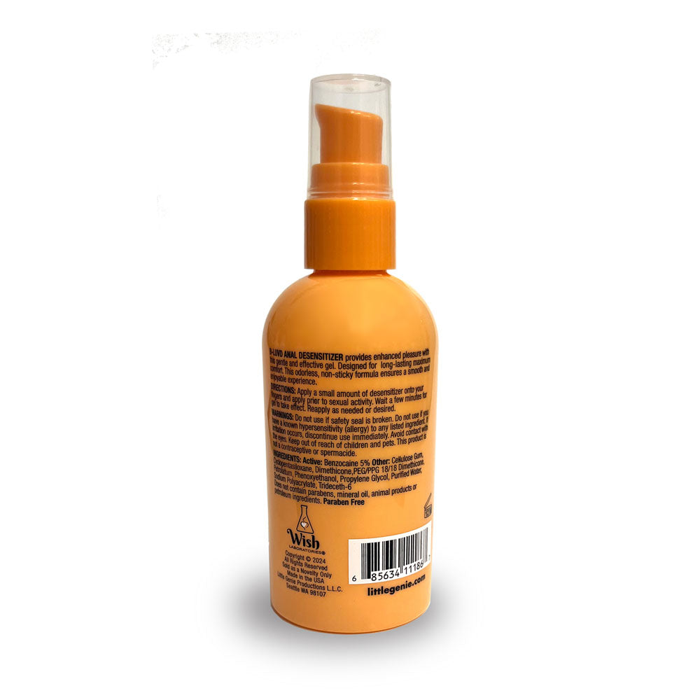 B-LUVD Anal Desensitising Lubricant - Water Based Anal Desensitising