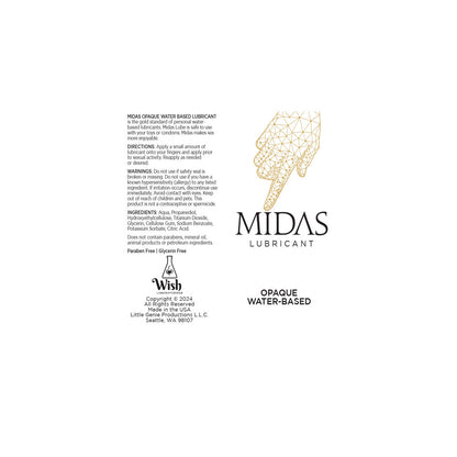 Midas Opaque Water Based Lubricant - 59 ml - Water Based Cum Lube