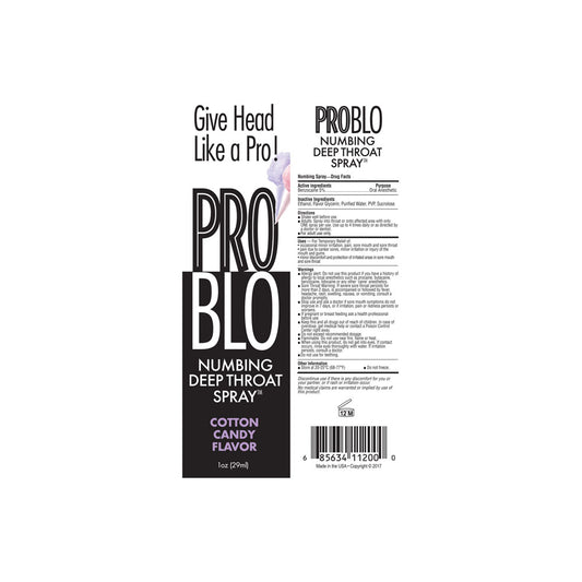 ProBlo Deep Throat Spray - Cotton Candy Flavoured Deep Throat Spray