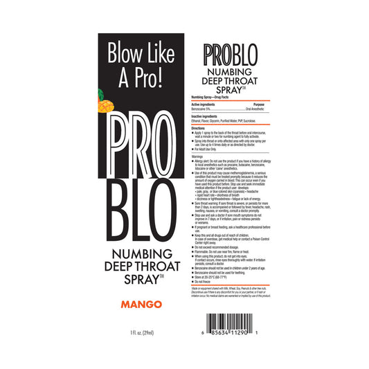 ProBlo Deep Throat Spray - Mango Flavoured Deep Throat Spray - 30 ml