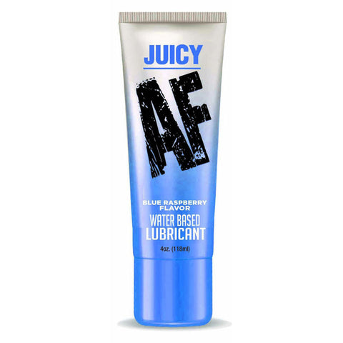 Juicy AF - Blue Raspberry - Blue Raspberry Flavoured Water Based Lubricant - 120 ml Tube - Image 1