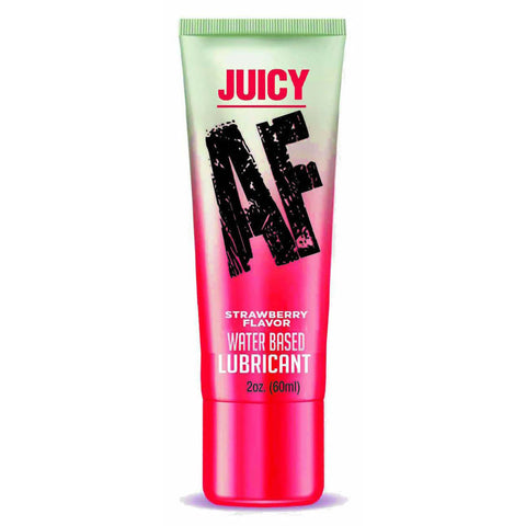 Juicy AF - Strawberry - Strawberry Flavoured Water Based Lubricant - 60 ml Tube - Image 1
