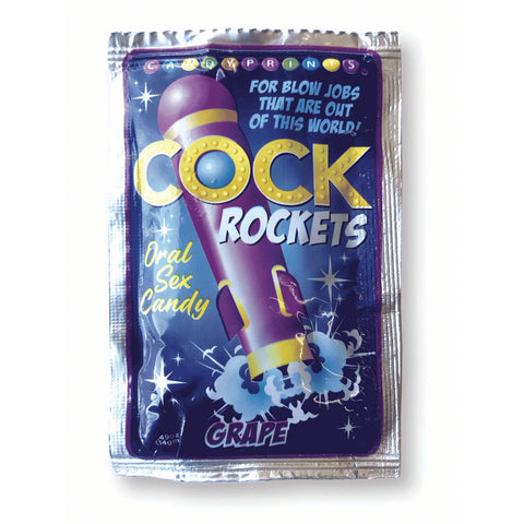 Cock Rockets - Grape - Grape Flavoured Oral Sex Candy - 15 grams - Image 1