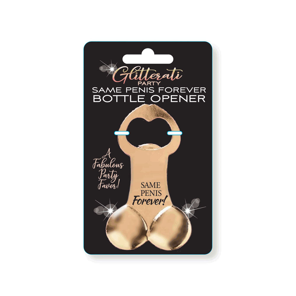 Glitterati Same Penis Forever Bottle Opener - Novelty Bottle Opener - Image 1