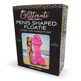 Glitterati - Penis Pool Float - Pink Pool Float - 180 cm Length - Image 1