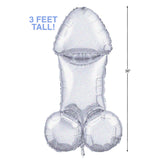 Glitterati - Disco Party Giant Penis Mylar Balloon - Hens Party Novelty - 90 cm Length - Image 2