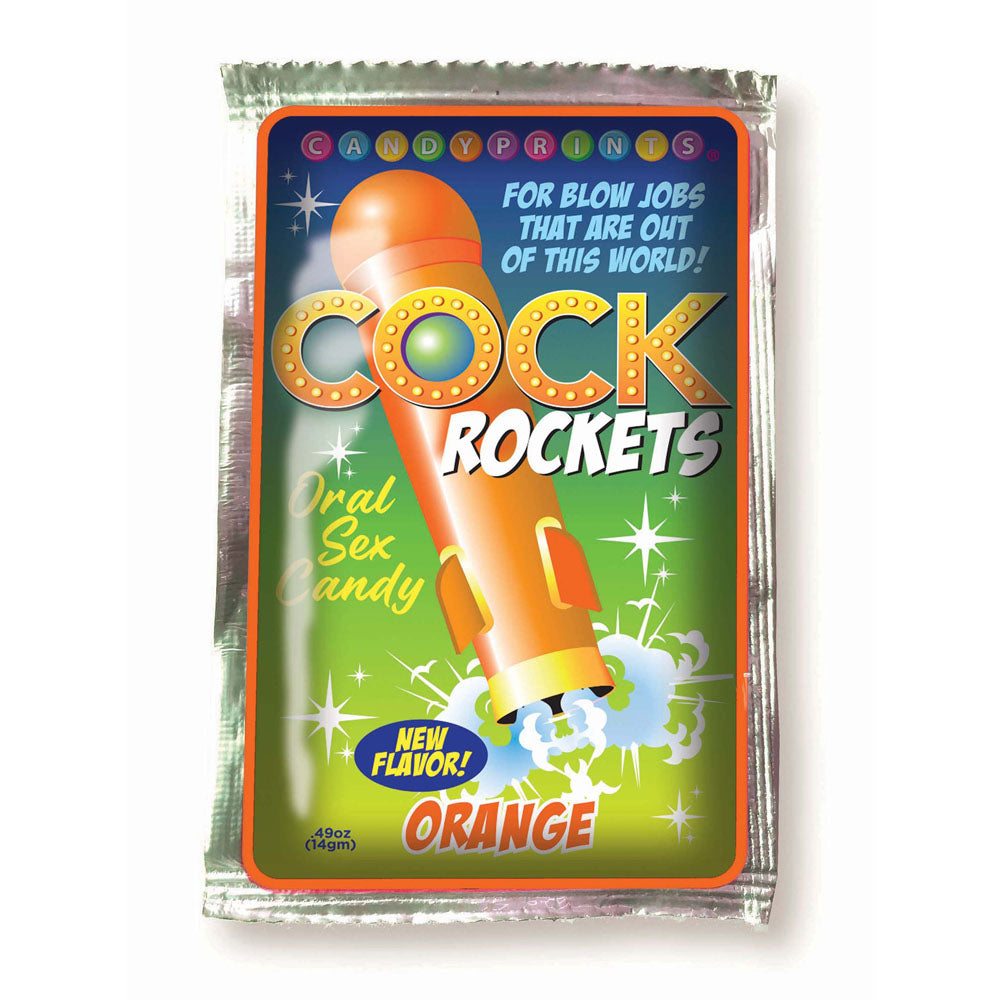 Cock Rockets - Orange - Orange Flavoured Oral Sex Candy - 15 grams - Image 1