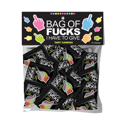 Bag Of Fucks I Have To Give - Bag of 25 - Fruit Flavoured Lollies - Bag of 25 Mini Packs