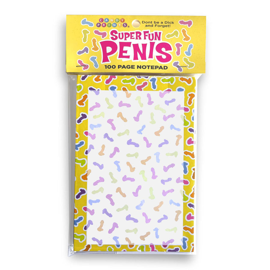 Super Fun Penis Notepad - Novelty Notepad - 100 Pages