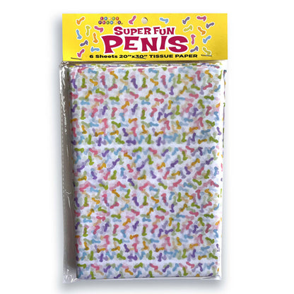Super Fun Penis Tissue Paper Sheets - Novelty Decoration Sheets - 6