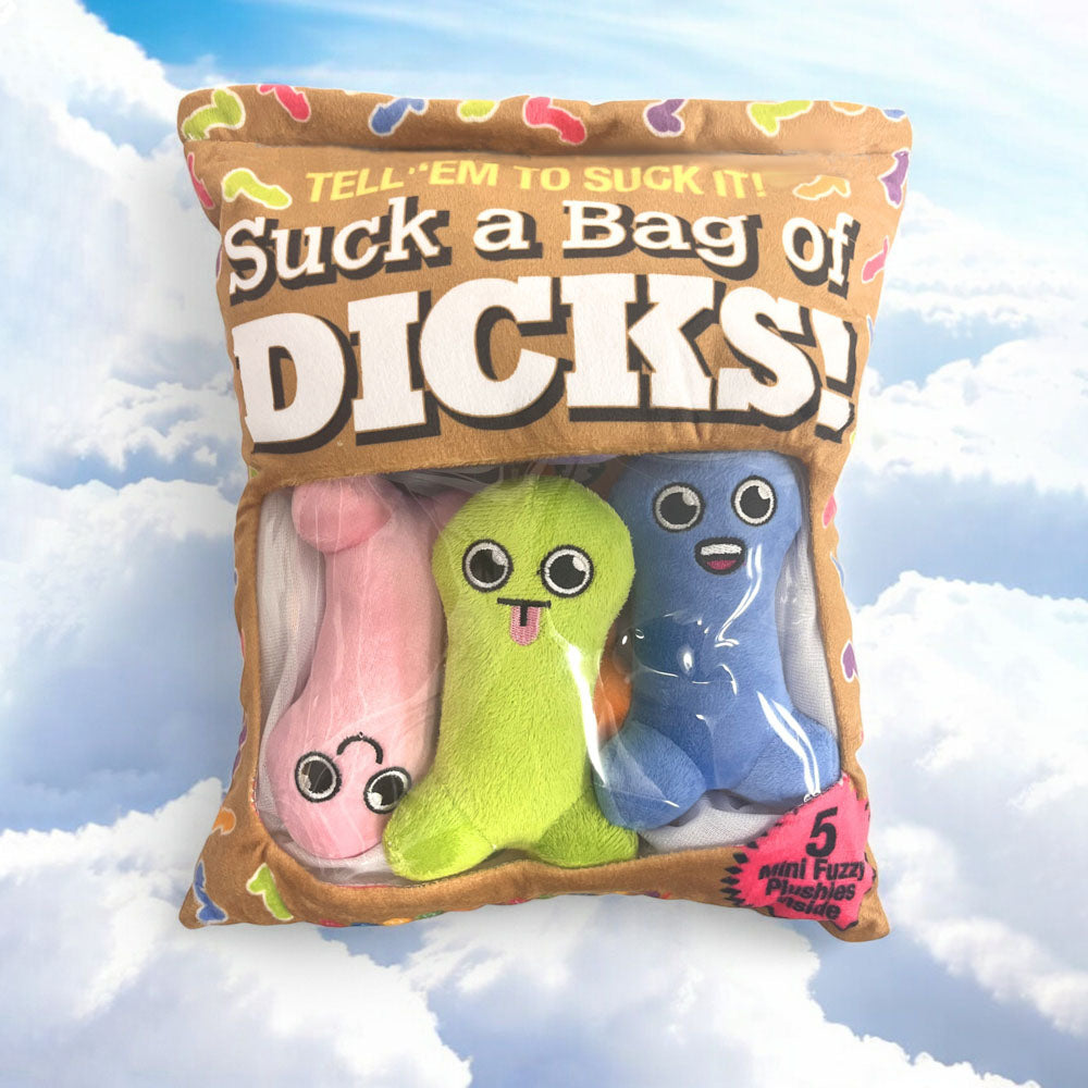 Suck A Bag Of Dicks Plushy Pillows - Mini Fuzzy Dicky Plushy Pillows