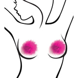 Sexy AF - Nipple Couture Pink Marabou - Pink Marabou Reuseable Nipple Pasties - Image 2