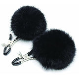 Sexy AF - Clamp Couture Black Puff Balls - Black Puff Balls Nipple Clamps - Image 1