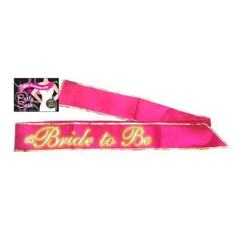 Bride-To-Be Sash - Glow In The Dark - Glow in the Dark Hot Pink Hen's Party Sash - Image 1