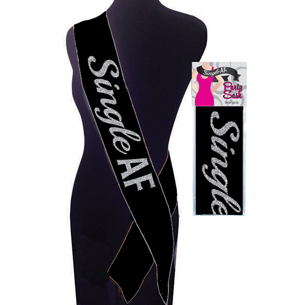 Single AF Sash - Black Party Sash - Image 1