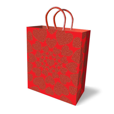 Gift Bag - Glitter Hearts - Novelty Gift Bag - Image 1