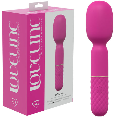 LOVELINE Bella - Pink - Pink 14 cm USB Rechargeable Massage Wand - Image 1