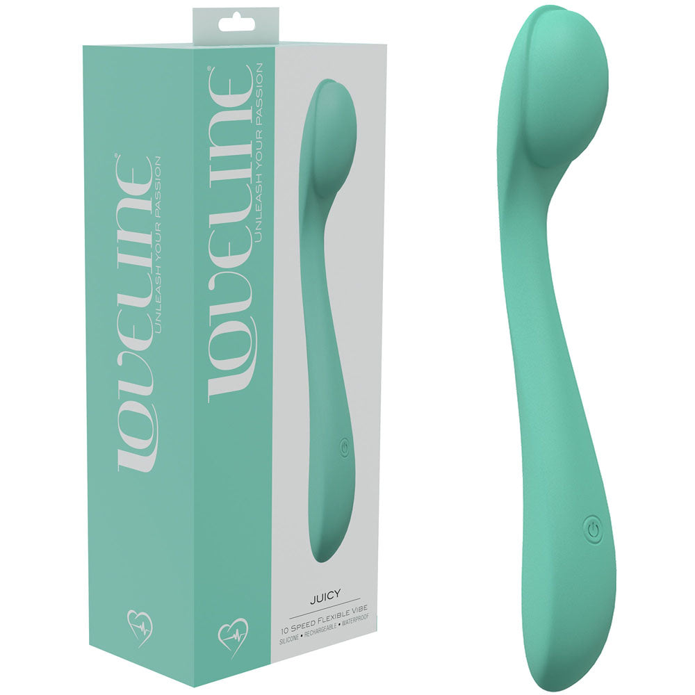 LOVELINE Juicy 21.5 cm USB Rechargeable Vibrator - Green