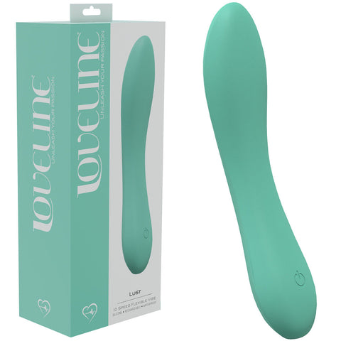 LOVELINE Lust - Green - Green 17 cm USB Rechargeable Vibrator - Image 1
