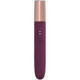 LOVELINE The Traveler - Burgundy - Burgundy 17.6 cm USB Rechargeable Vibrator with Lube Applicator - Image 3