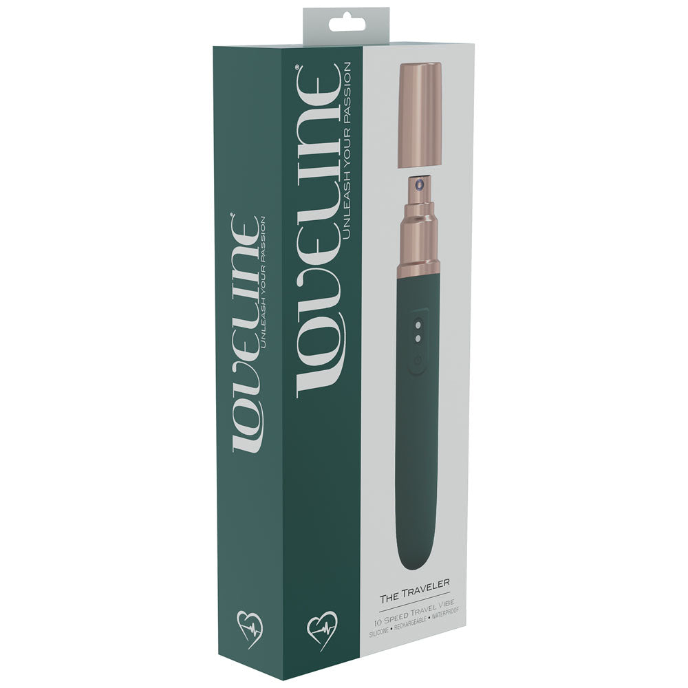 LOVELINE The Traveler 17.6 cm Vibrator with Lube Applicator
