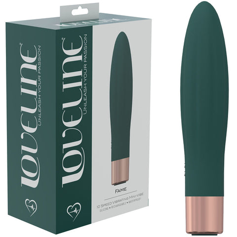 LOVELINE Fame - Green - Green 14.4 cm USB Rechargeable Vibrator - Image 1