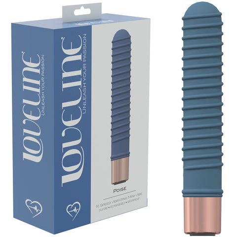 LOVELINE Poise - Blue - Blue 14.5 cm USB Rechargeable Vibrator - Image 1