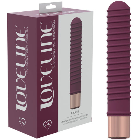 LOVELINE Poise - Burgundy - Burgundy 14.5 cm USB Rechargeable Vibrator - Image 1
