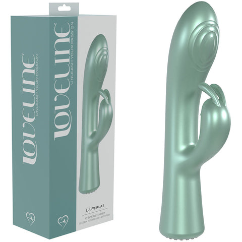 LOVELINE La Perla I - Green - Pearlescent Green 19.2 cm USB Rechargeable Rabbit Vibrator - Image 1