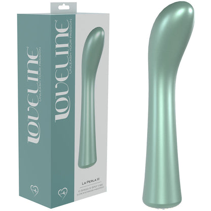 LOVELINE La Perla III - Pearlescent 19.2 cm USB Rechargeable Vibrator - Green
