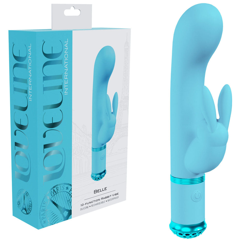 LOVELINE Belle - Blue 15.6 cm USB Rechargeable Rabbit VIbrator