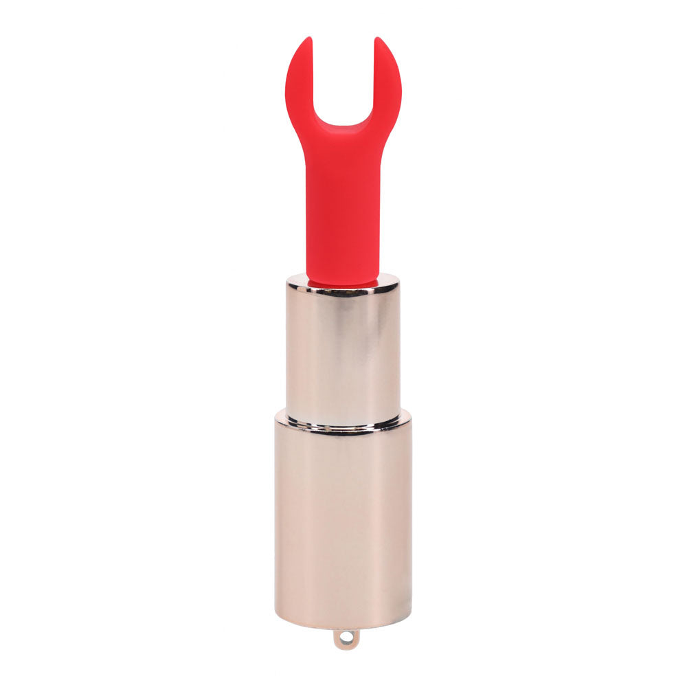 LOVELINE Diamond - Red 8.3 cm USB Rechargeable Lipstick Vibrator