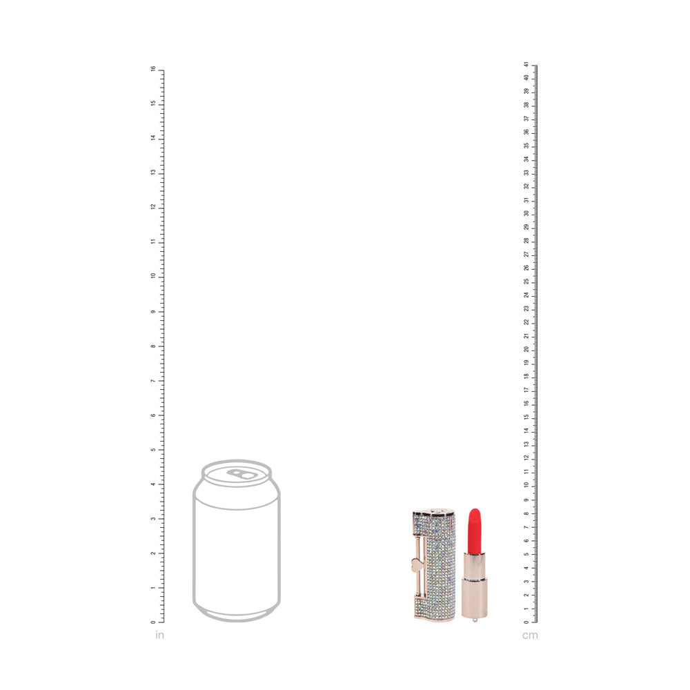 LOVELINE Diamond - Red 8.3 cm USB Rechargeable Lipstick Vibrator