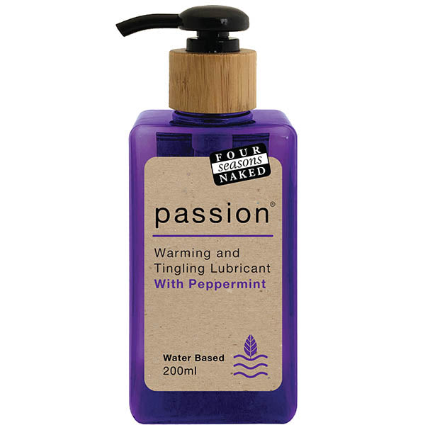 Four Seasons Passion - Warming & Tingling Water Based Lubricant with Peppermint Oil - 200 ml - Image 1