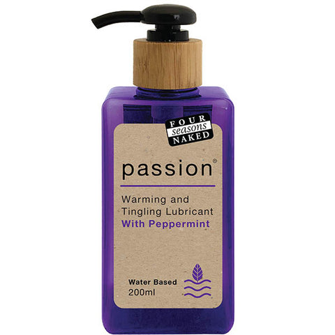 Four Seasons Passion - Warming & Tingling Water Based Lubricant with Peppermint Oil - 200 ml - Image 1