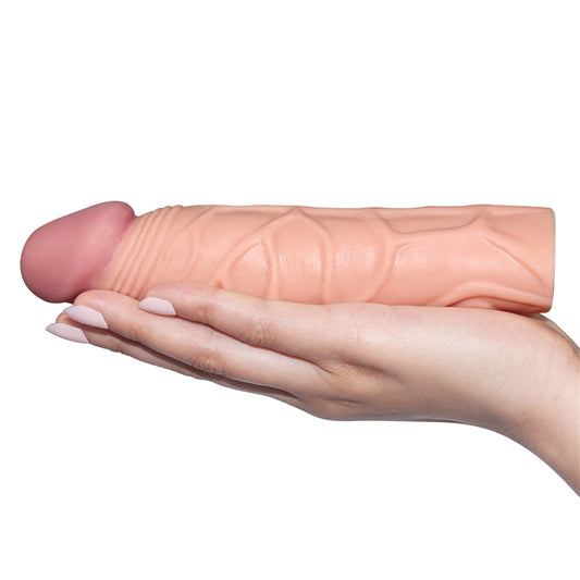 Pleasure X-Tender 1'' Sleeve - Flesh (1'') Penis Extension -flesh